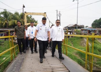 Pemko Medan Akan Renovasi Jembatan Gantung Sungai Deli Kota Bangun 