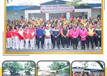 Assisten I dan Kesra Pemkab Labuhanbatu ikuti Peringatan Hari Bhayangkara ke 78