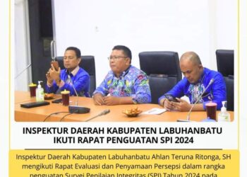 Kepala Inspektorat Labuhanbatu Ikuti Rapat Penguatan SPI KPK RI