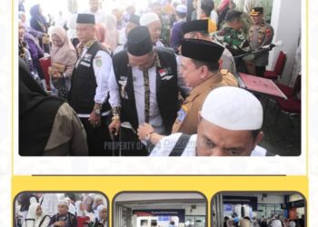 313 Jemaah Haji dan 8 Pendamping Tiba Di Kabupaten Labuhanbatu