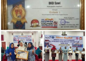BKB Sawi Kabupaten Asahan Raih Penghargaan Terbaik I Penyelenggaraan BKB Terbaik Tingkat Provinsi Sumatera Utara