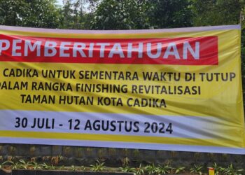 Revitalisasi Masuki Tahap Finishing, Taman Cadika Tutup Mulai Besok Sampai 12 Agustus