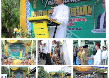 Bupati Asahan Lakukan Peletakan Batu Pertama Pembangunan Pintu Gerbang, Kantor dan Aula SD Al-Washliyah 80 Kisaran