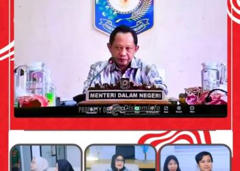 Plt Bupati Labuhanbatu Hj Ellya Rosa Siregar Ikuti Zoom Meeting Dengan Mendagri
