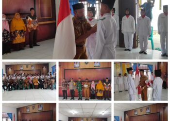 Lurah Sei Renggas Kukuhkan Paskibraka  Pelajar SMA Swasta Arrasyid 