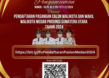 KPU Medan Umumkan Jadwal Pendaftaran Paslon Walikota dan Wakil Walikota Tahun 2024