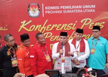 Bapaslon Gubernur dan Wakil Gubernur Edy Rahmayadi – Hasan Basri Sagala Daftar ke KPU Sumut