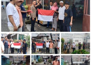 Kelurahan Tebing Kisaran Laksanakan Kegiatan Jum’at Bersih, Pembagian Bendera dan Himbauan untuk Memasang Bendera