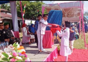 Upacara HUT RI ke 79 di Kecamatan Lingga Bayu Berjalan Lancar