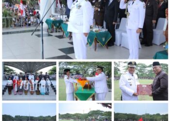 Upacara Penurunan Bendera Merah Putih Tingkat Kabupaten Asahan