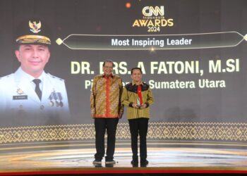 Pj Gubernur Fatoni Raih Penghargaan Most Inspiring Leader dan Terima Dua Penghargaan untuk Pemprov Sumut dari CNN