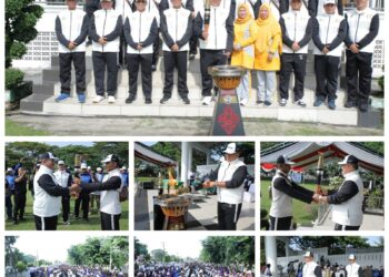 Wakil Bupati Asahan Terima Obor Api PON XXI Aceh-Sumut 2024