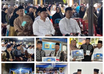 Antusias Warga Dusun VIII Desa Simpang Empat Sambut Ustadz Nawawi Al Aksi di Peringatan Maulid Nabi