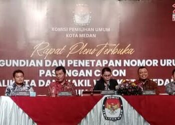 KPU Medan Gelar Rapat Pleno Pengundian dan Penetapan No Urut Paslon Pilkada 2024