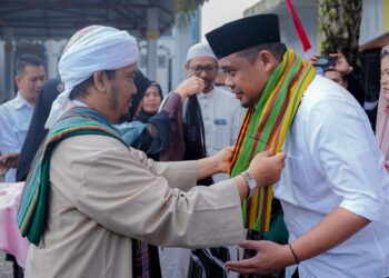 Ribuan Jamaah Pengajian Pimpinan Tuan Nalomok, Doakan Bobby Nasution Menang Pilgubsu 2024