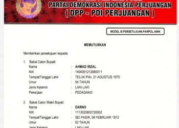PDIP Tarik Dukungan dari Paslon Labura Hebat