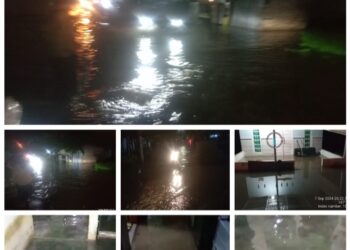 Hujan Deras Mengguyur Kota Kisaran Beberapa Rumah Warga dan Ruas Jalan Terendam Banjir