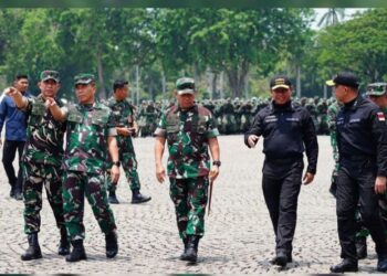 Panglima TNI Tinjau Kesiapan Puncak Peringatan HUT Ke-79 TNI di Monas
