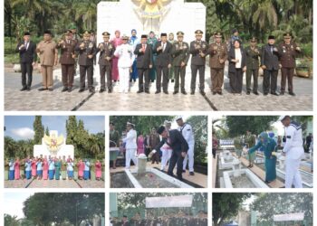 Pjs. Bupati Asahan Lakukan Upacara Ziarah Nasional dalam Rangka HUT Ke 79 TNI