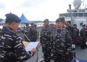Sertijab Komandan KRI Badik-623 di Tengah Pengamanan Perbatasan Indonesia Malaysia