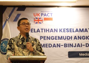Dishub Sumut bersama UK PACT dan MTI Sumut Gelar Pelatihan Keselamatan berlalu lintas
