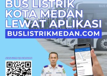 Bus Listrik Medan Kini Bisa dipantau Lewat Aplikasi