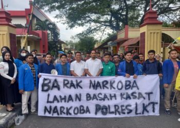 KMLB Unras di Polda Sumut, Sebut Kasat Narkoba Polres Langkat Diduga “Mandul” Dalam Menjalankan Tugasnya