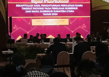 KPU Sumut Gelar Rapat Pleno Terbuka Perolehan Suara Pemilihan Gubernur dan Wakil Gubernur Tahun 2024