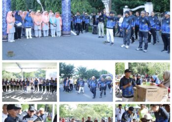 Semarak HUT Korpri ke-53 Tahun, DPK Korpri Kabupaten Asahan Gerak Jalan Santai