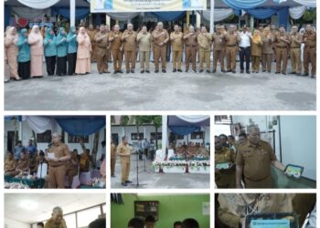 Sekretaris Daerah Kabupaten Asahan dan Kadis Pendidikan Launching Gerakan Serentak Uji Coba Makanan Gratis Bagi Peserta Didik