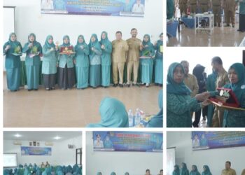 Rakornis TP-PKK, Bupati dan Ketua TP PKK Kabupaten Asahan Serahkan Beragam Penghargaan