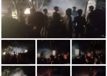 Dua Rumah Terbakar di Jl. Benteng Kelurahan Mutiara Asahan