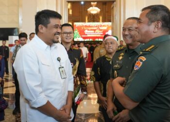 Bobby Nasution Dampingi Kasad Hadiri Perayaan Natal Wilayah Kodam I Bukit Barisan