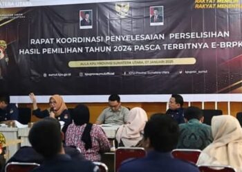 KPU Sumut Gelar Rakor Penyelesaian Perselisihan Hasil Pemilihan Tahun 2024