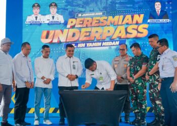 Bobby Nasution Resmikan Underpass Jalan HM Yamin