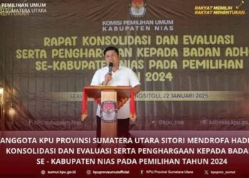 Selenggarakan Pilkada Dengan Baik, KPU Sumut Apresiasi Badan Adhoc se- Kabupaten Nias