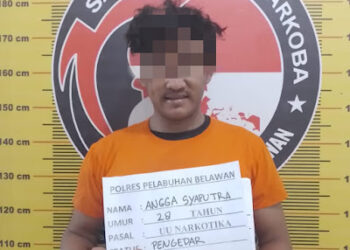 Polres Belawan Berhasil Amankan Tersangka Narkoba Warga Pematang Johar