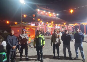 Polres Tanah Karo Berikan Pengamanan  Tahun Baru Imlek 2025 di Peckong Kstigarba Berastagi