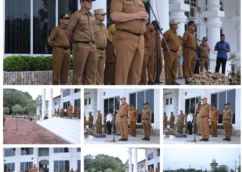 Sekretaris Daerah Pimpin Apel Gabungan di lingkungan Pemerintah Kabupaten Asahan