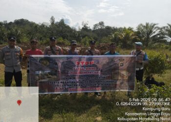 Polsek Lingga Bayu Himbau Warga Pelaku ‘PETI’ Menghentikan Kegiatannya 