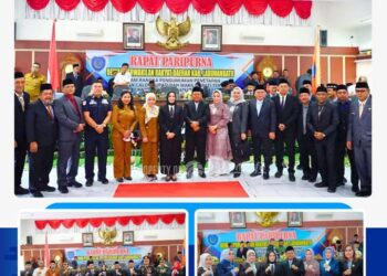 DPRD Paripurna penetapan dr Hj Maya Hasmita – Jamri ST sebagai Bupati dan Wabup Labuhanbatu 2025 – 2030