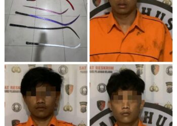Sat Reskrim Polres Pelabuhan Belawan Tangkap 3 Pelaku Begal Bersajam, Ini Identitasnya
