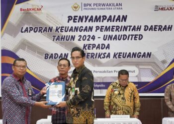 Rico Waas Serahkan LKPD Unaudited 2024 kepada BPK RI Perwakilan Sumut