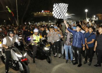 Rico Waas Lepas Rombongan Unsur Forkopimda Sumut Tinjau Pospam di Malam Lebaran