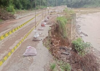 Kondisi Penahan Badan Jalan Di Kasiek Lumek Simpang Gambir Memprihatinkan, Perlu dipercepat Pembangunannya