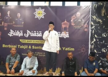 AMPI Sumut Gelar Buka Puasa Bersama, Berbagi Takjil dan Santuni Anak Yatim 