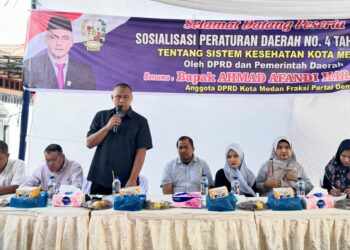 Sosialisasi Perda No 4 tahun 2012, Ahmad Afandi Harahap : Pemko Medan Jamin Kesehatan Warganya Lewat Program UHC-JKMB