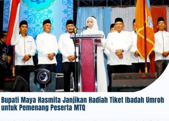 Hj Maya Hasmita  Janjikan Tiket Umroh untuk Pemenang MTQ Ke 54 Tingkat Kabupaten Labuhanbatu Di Panai Hilir