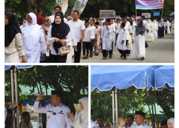 Wali Kota dan Wakil Wali Kota Bersama Forkopimda Sambut Peserta Pawai Ta’aruf MTQN ke-57 Kota Tanjungbalai 