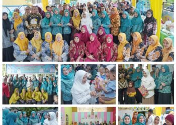 Wakil Ketua PKK Sumut dan Ketua PKK Asahan Kunjungi Posyandu dan PAUD 